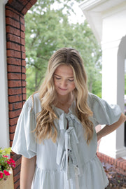 Big Bow Tie Girl Blouse