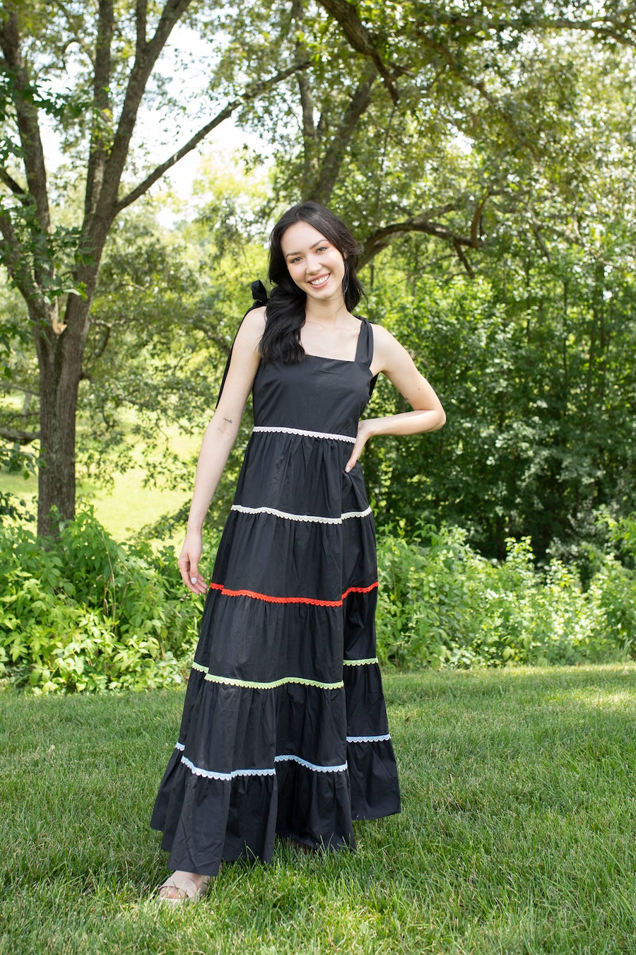 Black Beauty Tiered Maxi Dress