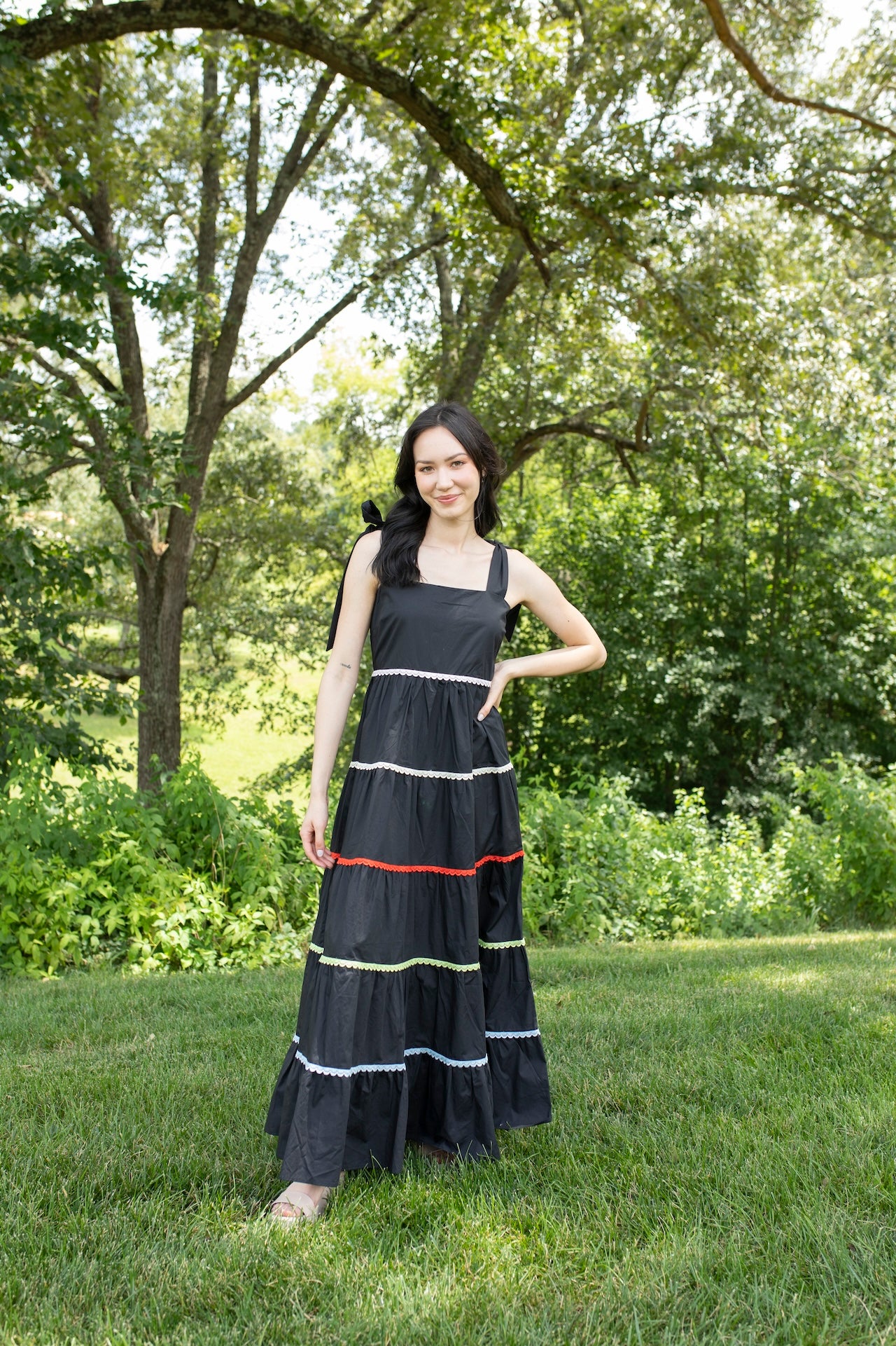 Black Beauty Tiered Maxi Dress