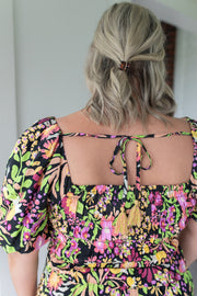 Blooming Beauty Tassel Tie-Back Dress (plus)