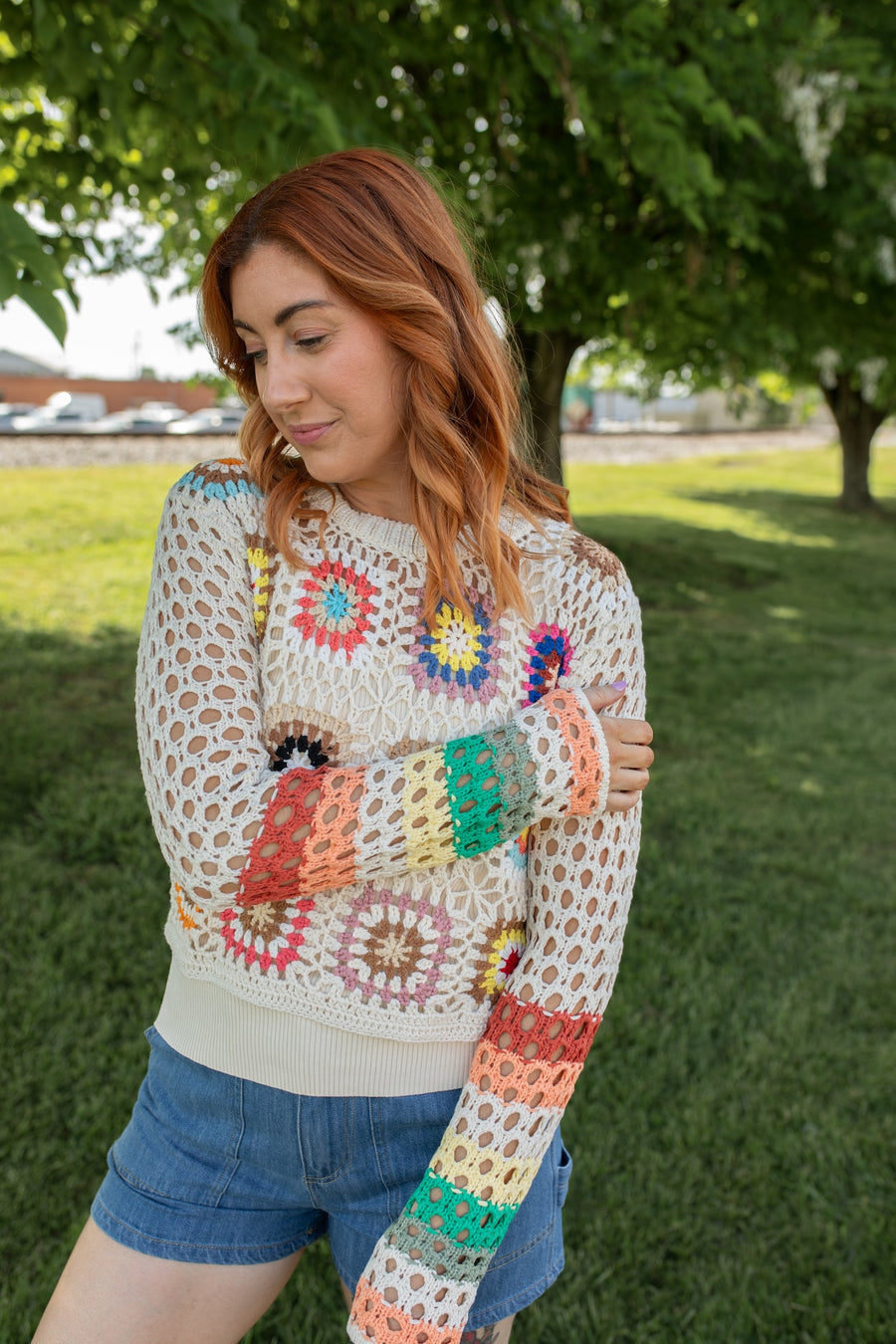 Boho Bliss Multicolor Crochet Top