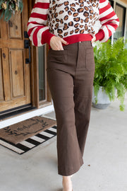 Brown Mocha Wide Leg Pants