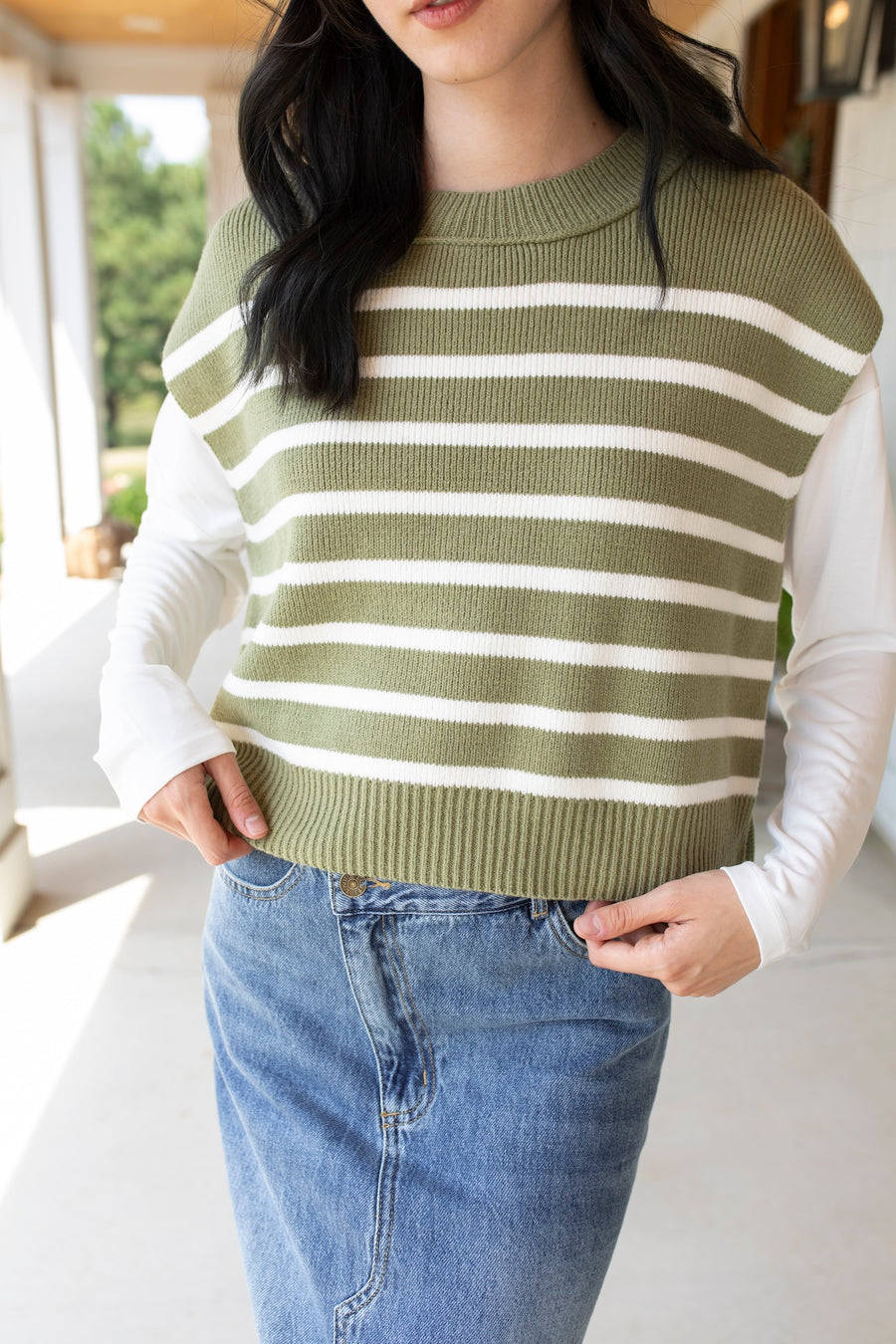 Carefree Sage Sweater Vest