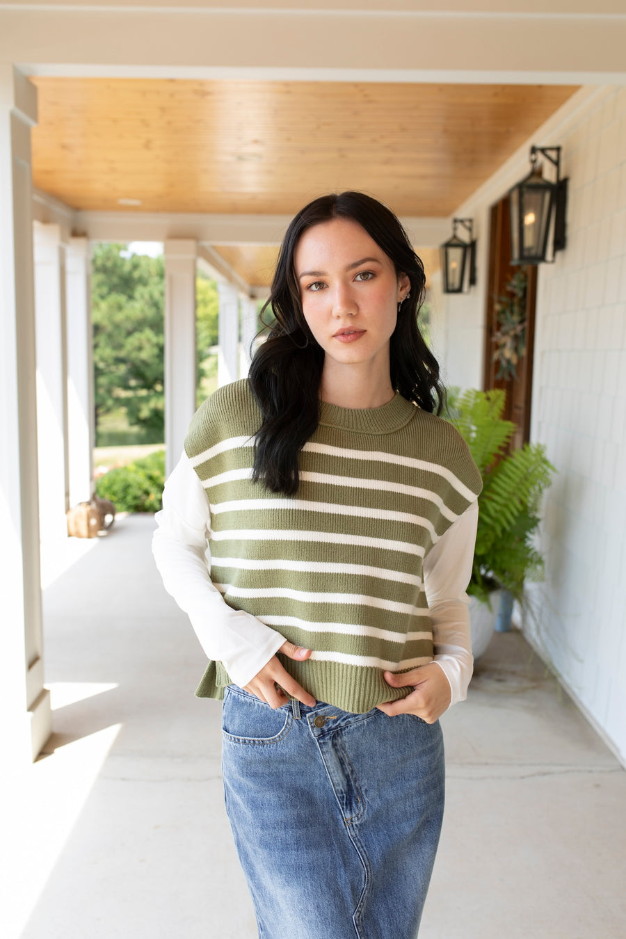 Carefree Sage Sweater Vest