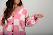 Checkerboard Charm Cardigan