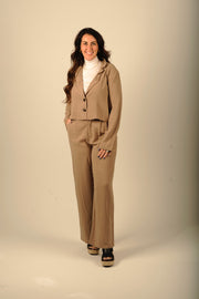 Chestnut Chic Linen Jacket