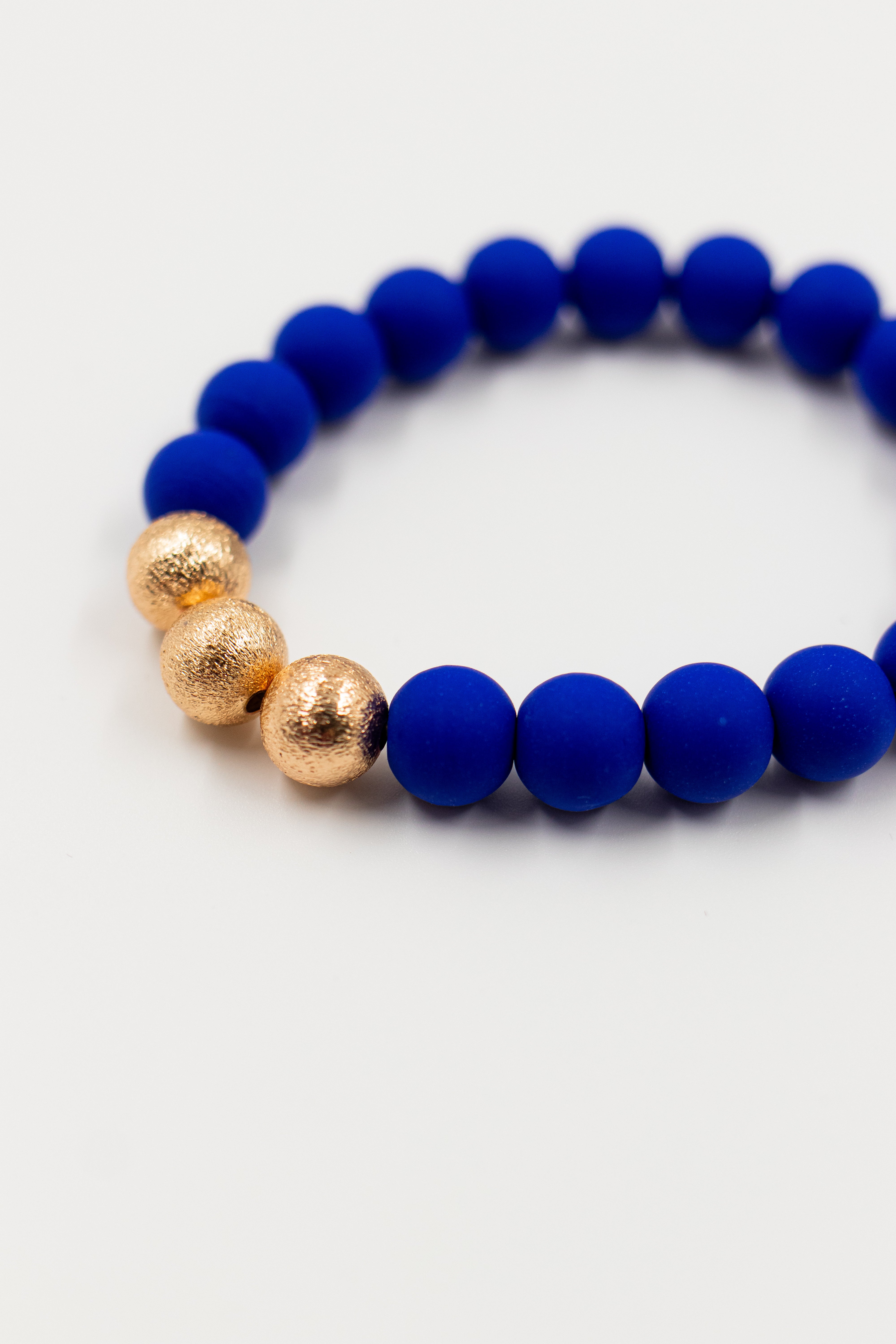 Cobalt Charm Beaded Bracelet