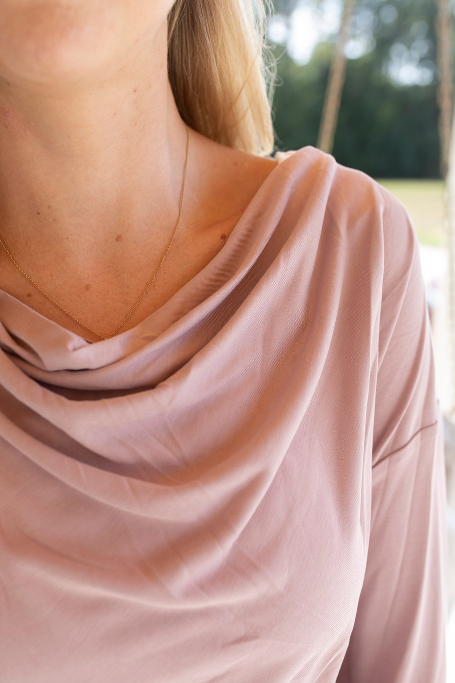 Cowl Neck Luxe Blouse