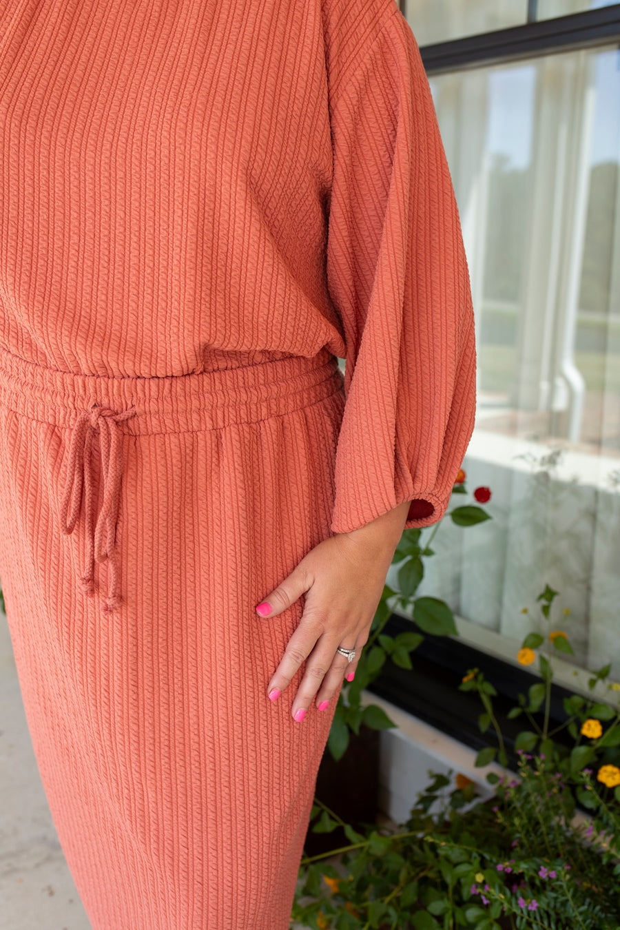 Cozy Fall Orange Knit Set