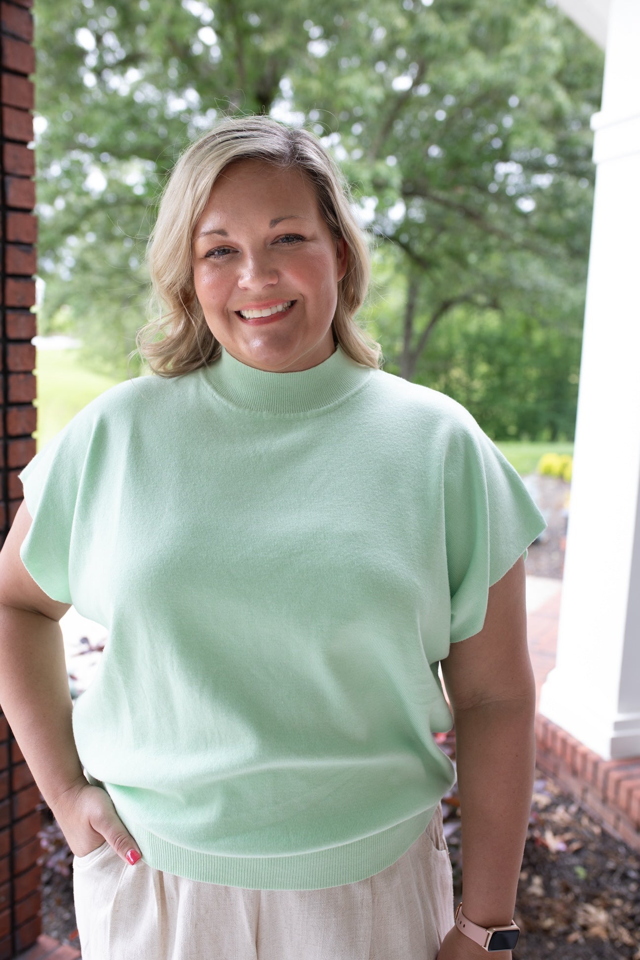 Cozy and Casual Mock Neck Top