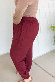 Cozy and Comfy Burgundy Joggers