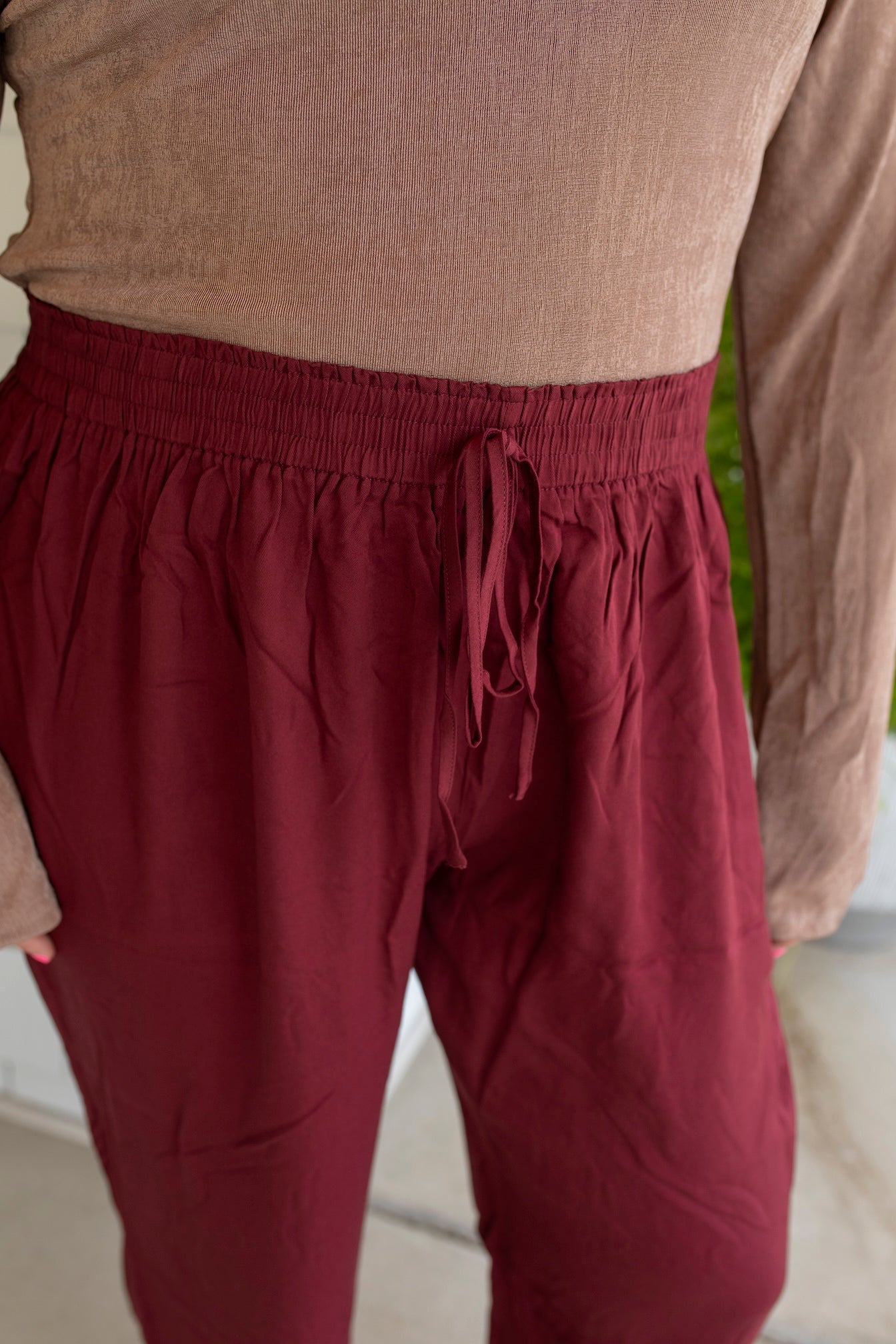 Cozy and Comfy Burgundy Joggers