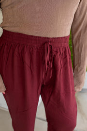 Cozy and Comfy Burgundy Joggers