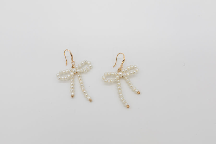 Dressed in Bows and Pearls Earrings