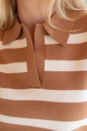 Earthy Stripes Sleeveless Top