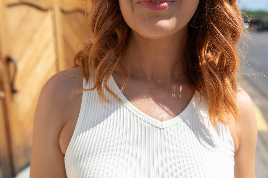 Easy Days Sleeveless Knit Top Cream