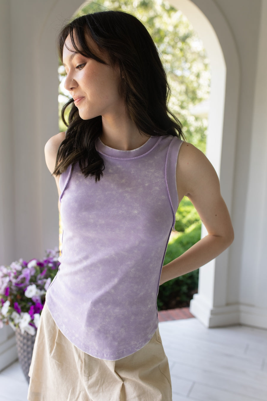 Effortless Chic Exposed Seam Ribbed Tank