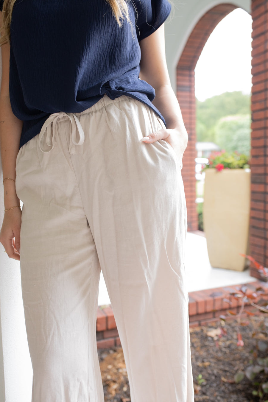 Effortless Style Paperbag Waist Wide Leg Pants