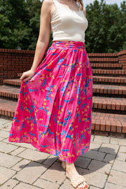 Floral Dreams Ruffle Maxi Skirt