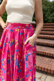 Floral Dreams Ruffle Maxi Skirt