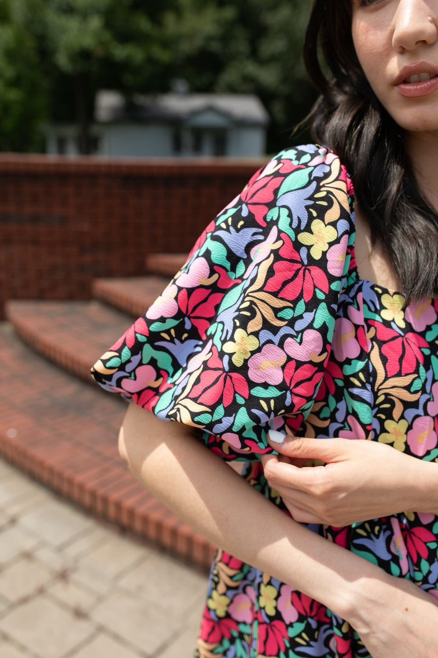 Garden Bliss Puff Sleeve Dress