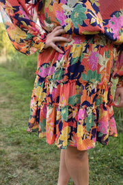 Garden Glimpse High Neck Dress