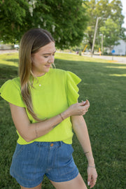 Glow Get 'Em Ruffle Knit Top