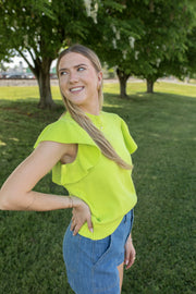 Glow Get 'Em Ruffle Knit Top