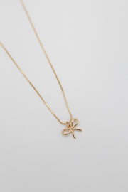 Golden Grace Bow Necklace