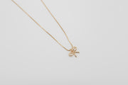 Golden Grace Bow Necklace