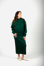 Green Goddess Sweater and Skirt Set