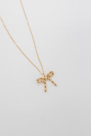 He Loves Me Knot Bow Necklace