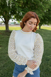 Honey Bee Floral Puff Sleeve Top