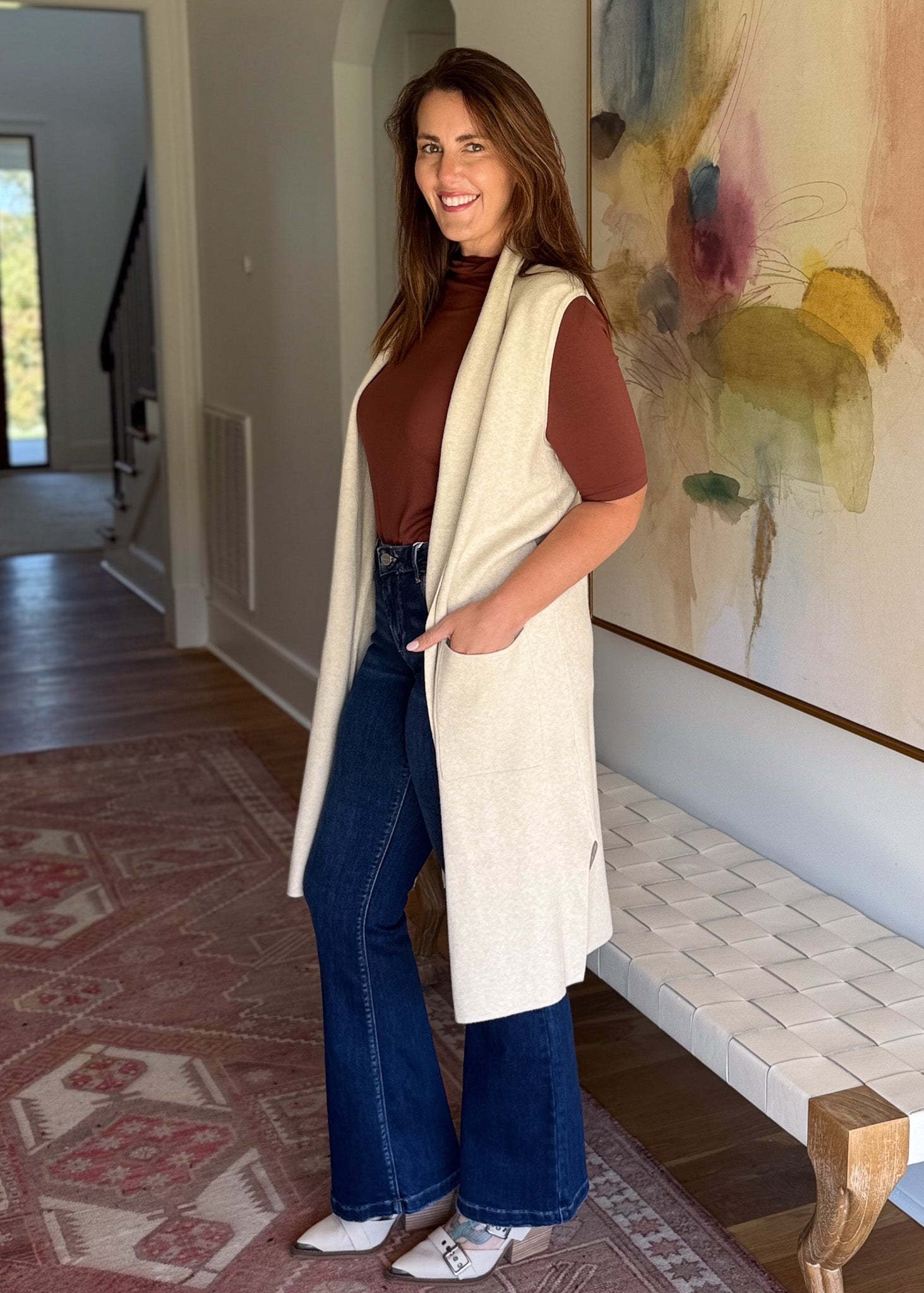 Soft Serenity Long Cardigan Vest