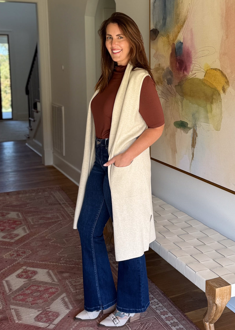 Soft Serenity Long Cardigan Vest