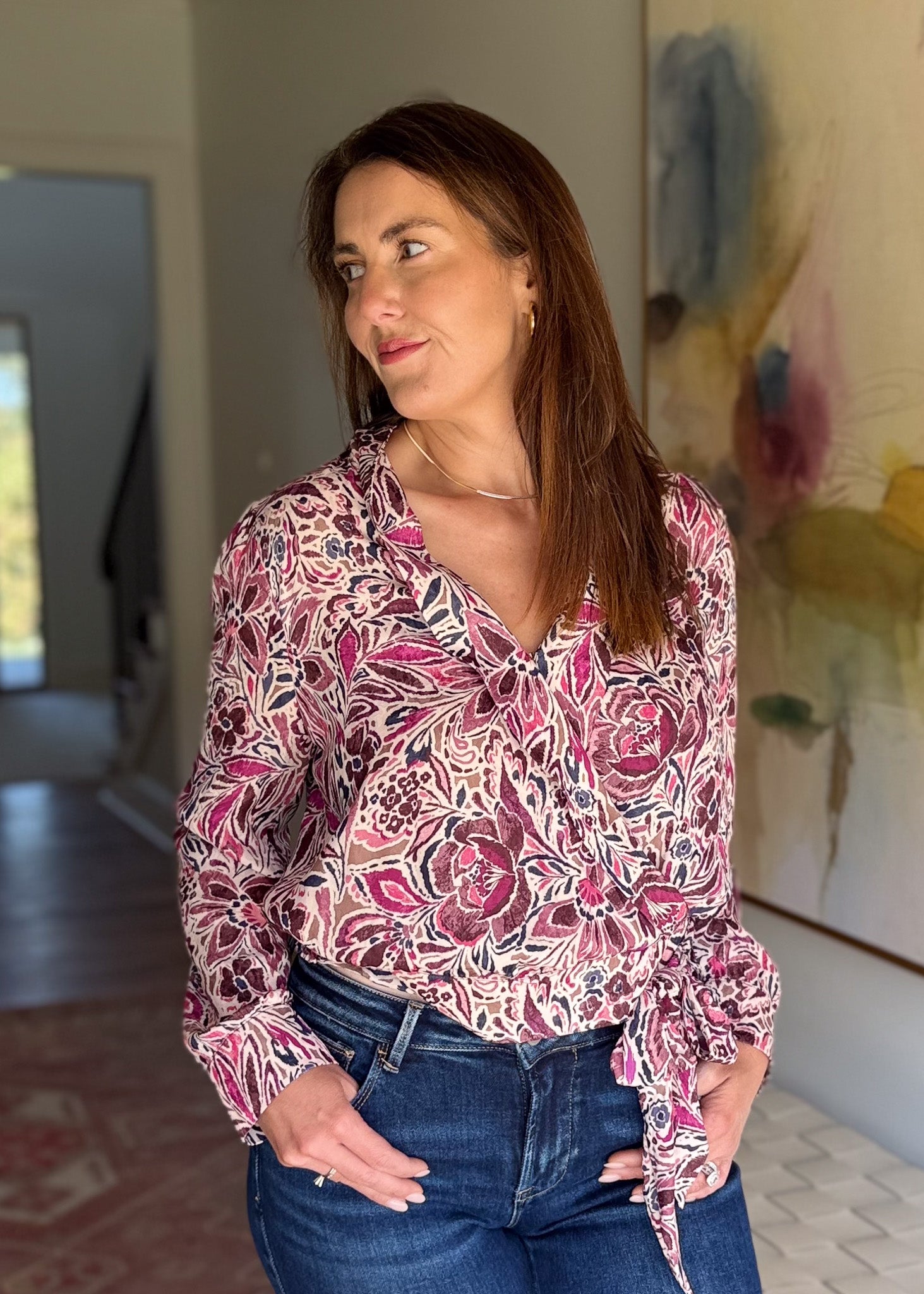 Mystic Mauve Tie Top