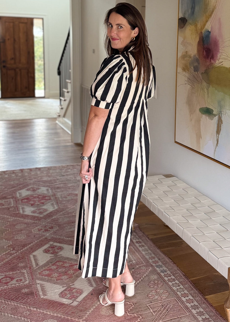Monochrome Midi Dress