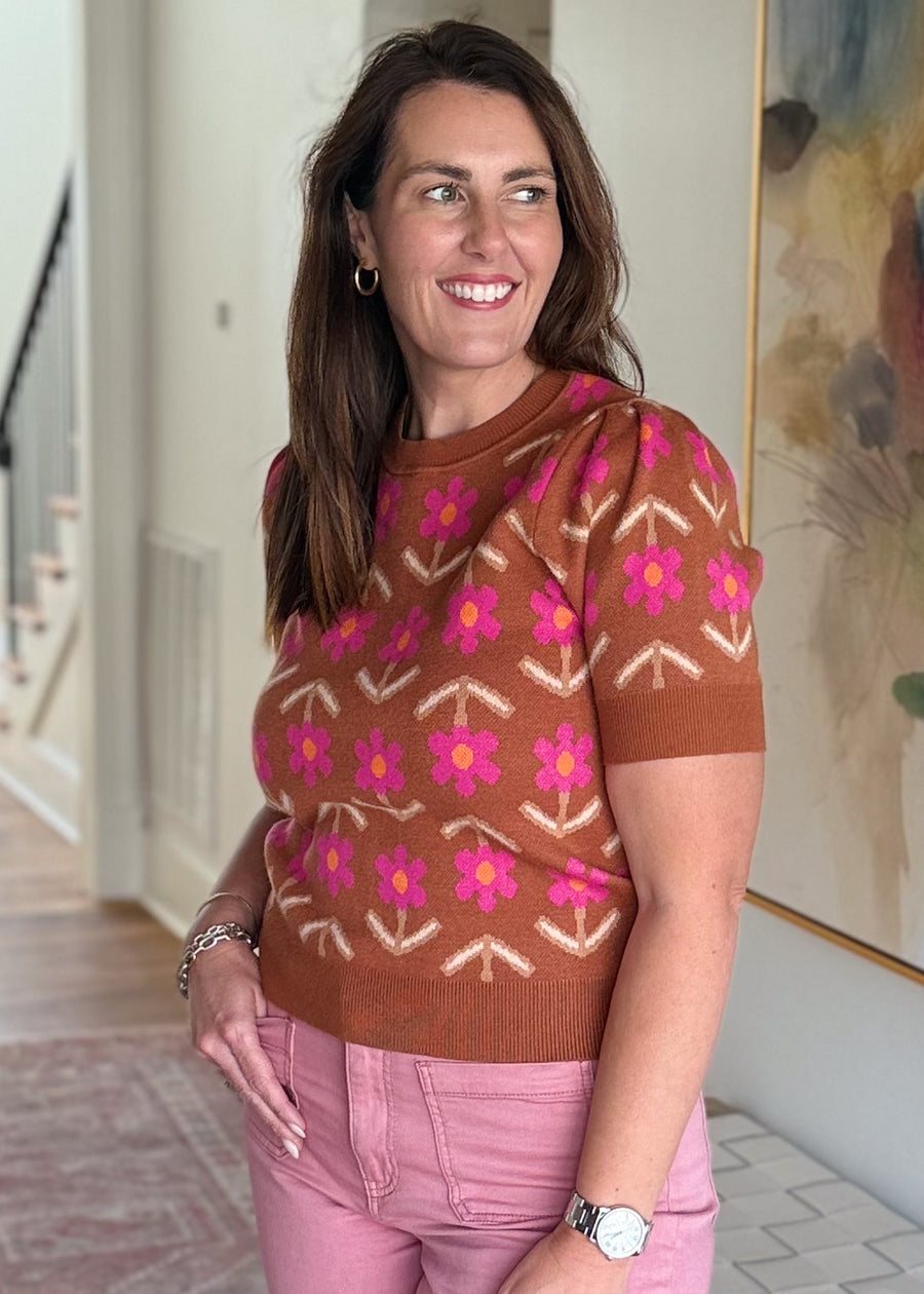 Cinnamon Florals Sweater