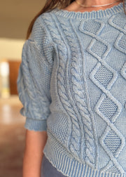 Vintage Washed Cropped Sweater
