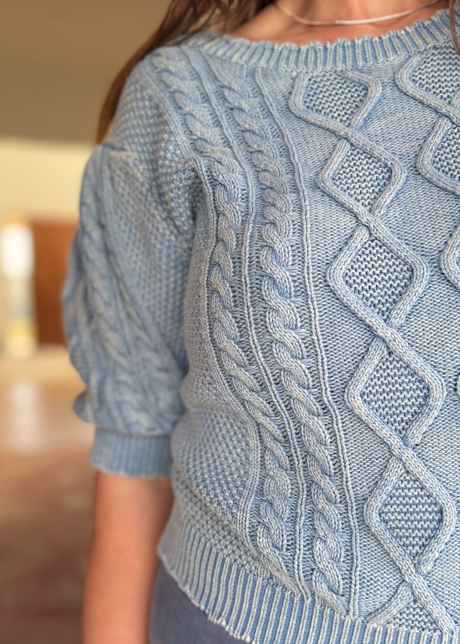 Vintage Washed Cropped Sweater