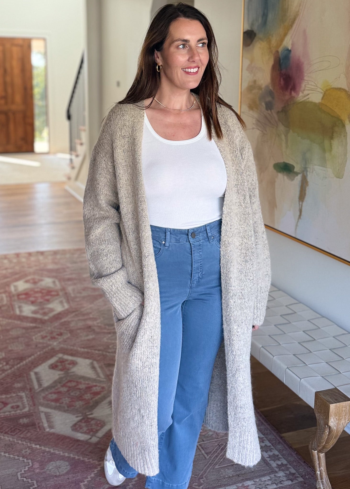 Draped Delight Long Cardigan