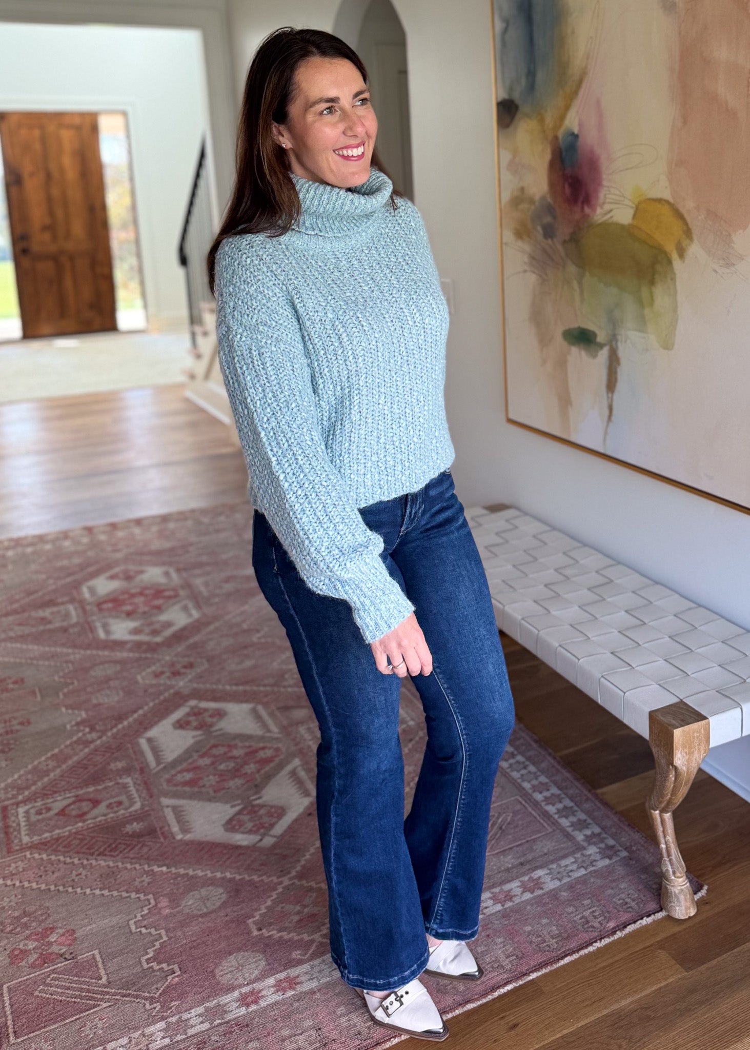 Seaside Chic Cropped Sweater