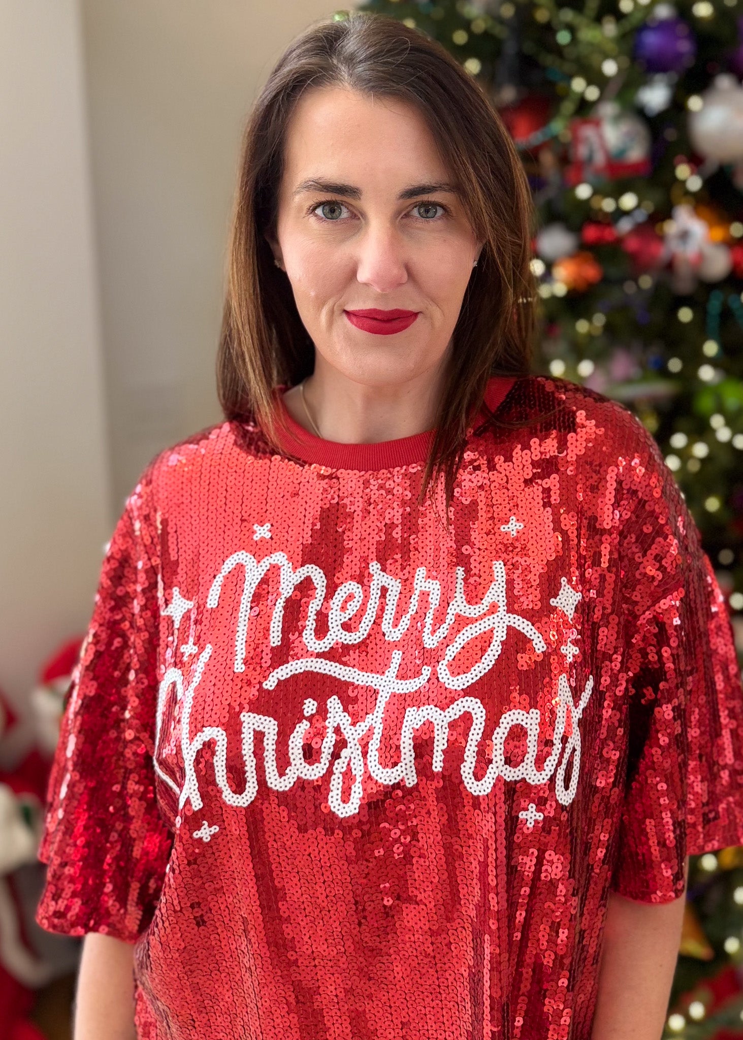Christmas Cheer Sequined Top
