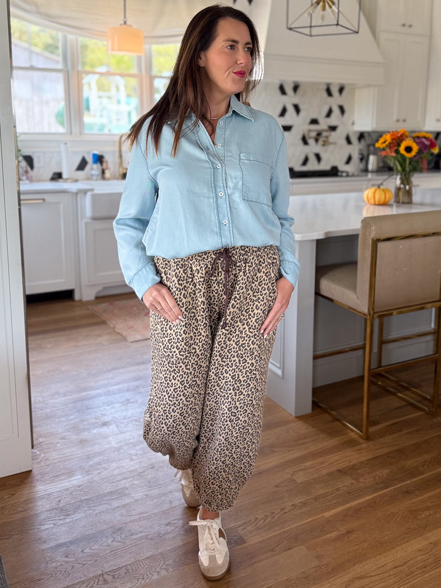 Clean Cut Denim Blouse