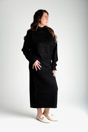 Infinite Black Sweater and Skirt Set