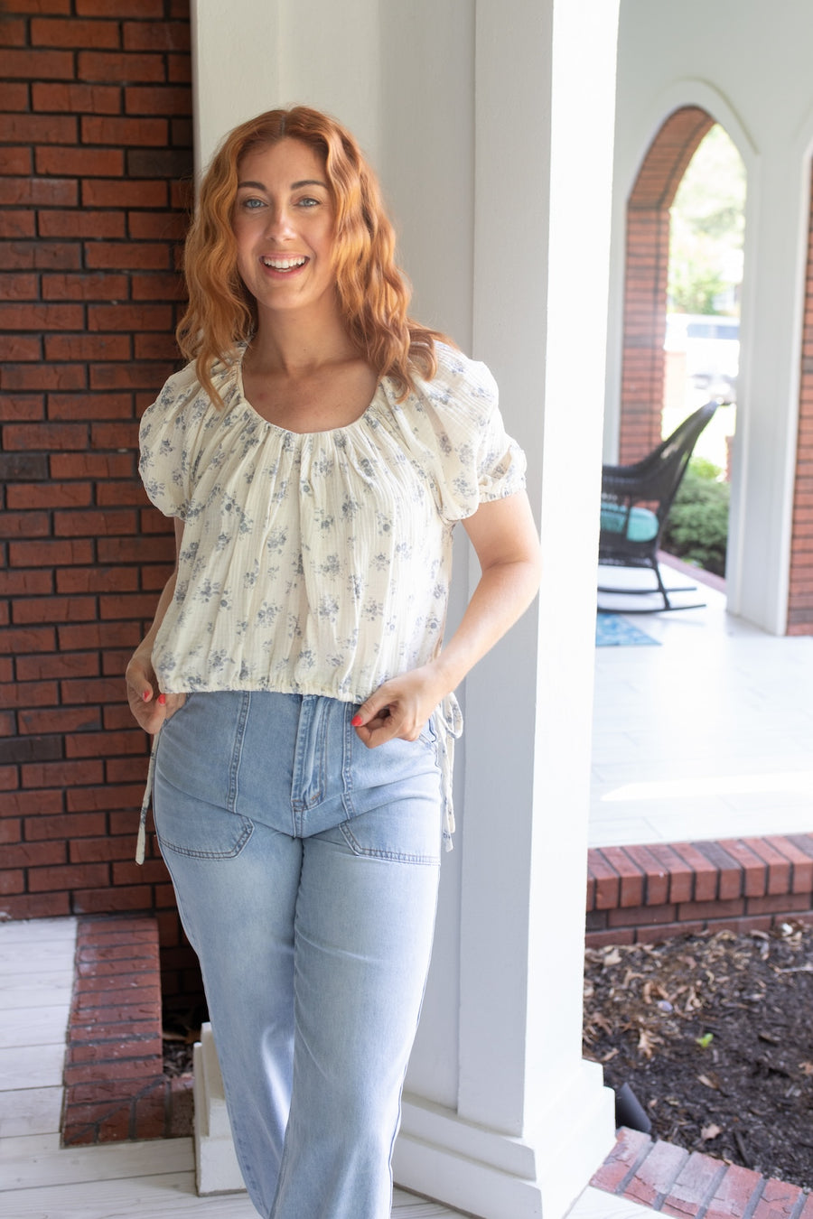 In the Garden Floral Top