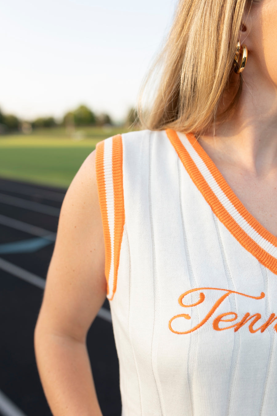 It's Football Time in Tennessee Embroidered Top