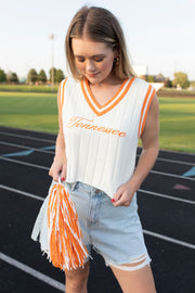 It's Football Time in Tennessee Embroidered Top