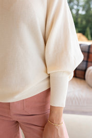 Ivory Dolman Sleeve Sweater