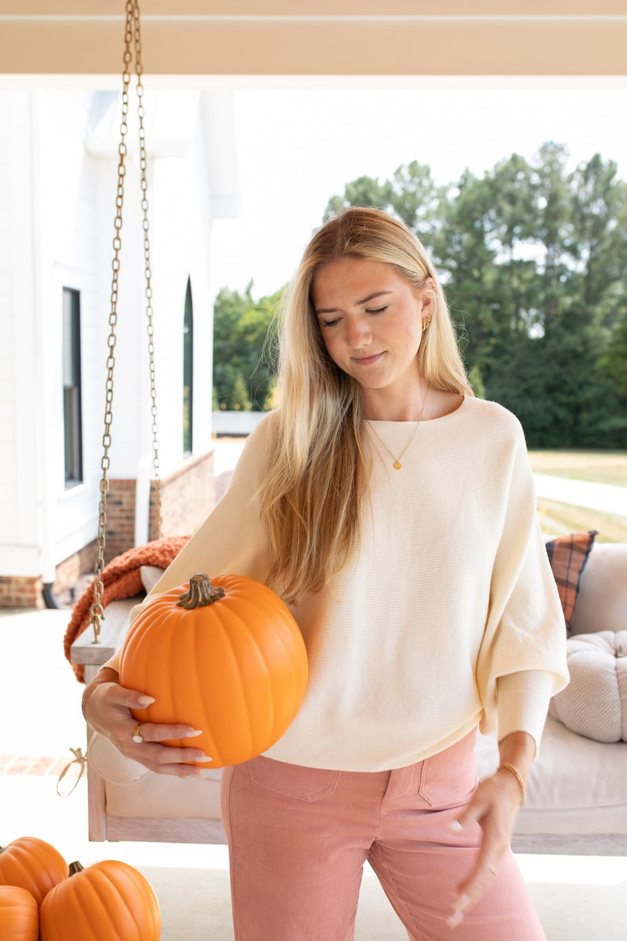 Ivory Dolman Sleeve Sweater